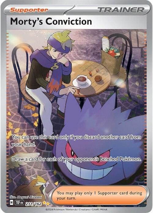 Morty's Conviction 211/162 card from SV05: Temporal Forces