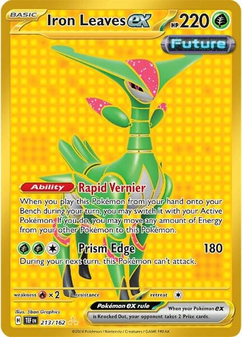 Iron Leaves ex 213/162 card from SV05: Temporal Forces