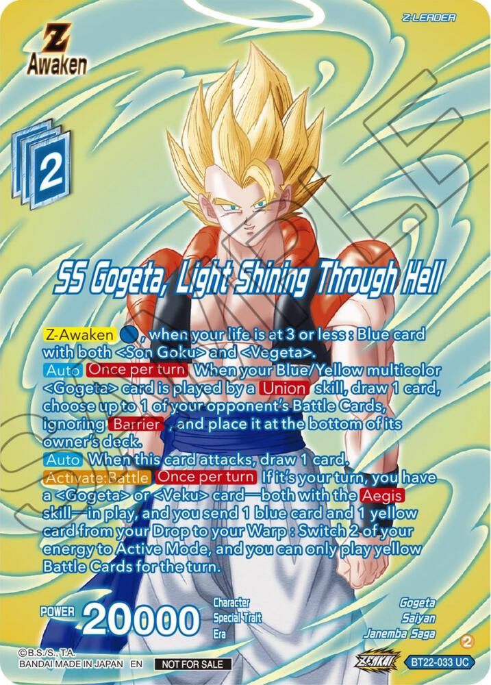 SS Gogeta, Light Shining Through Hell (Premium Alt-Art Card Set 2024 Vol.1) BT22-033 card from Promotion Cards