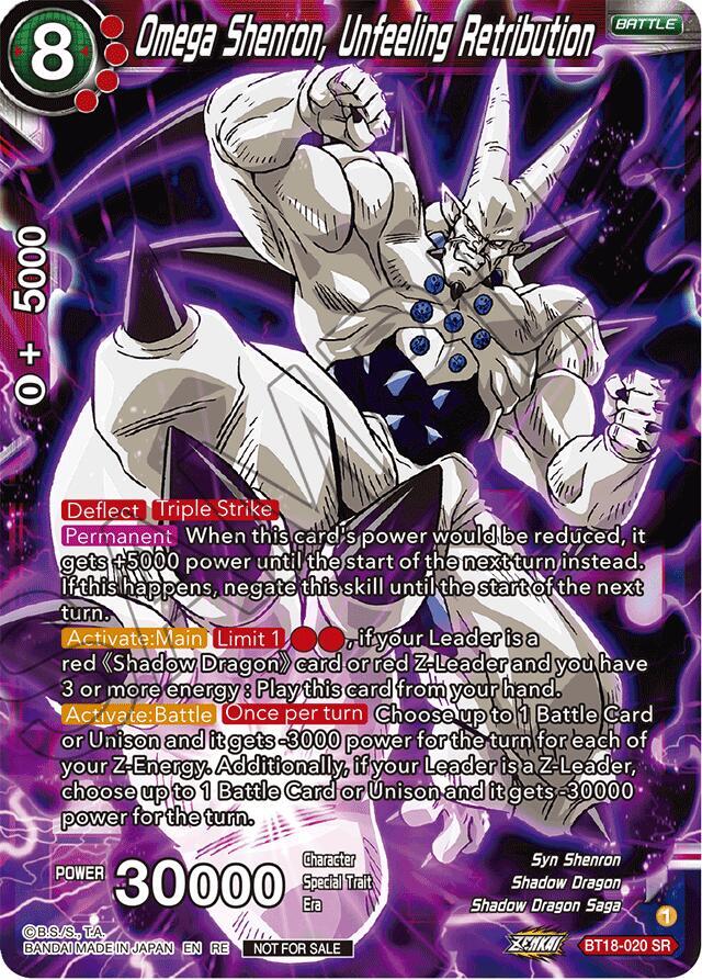 Omega Shenron, Unfeeling Retribution (Deluxe Pack 2024 Vol.1) BT18-020 card from Promotion Cards