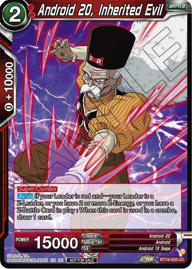 Android 20, Inherited Evil (Deluxe Pack 2024 Vol.1) BT19-028 card from Promotion Cards