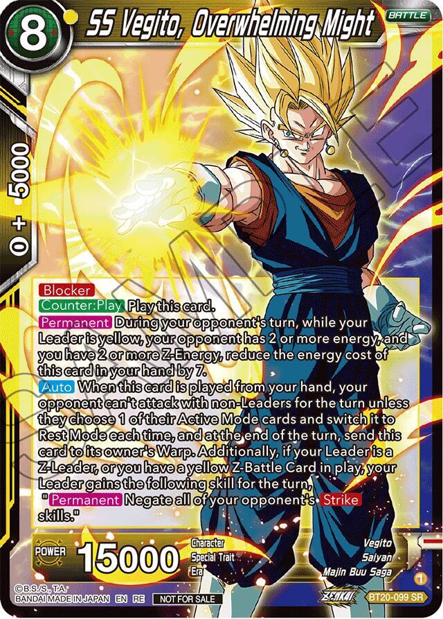 SS Vegito, Overwhelming Might (Deluxe Pack 2024 Vol.1) BT20-099 card from Promotion Cards