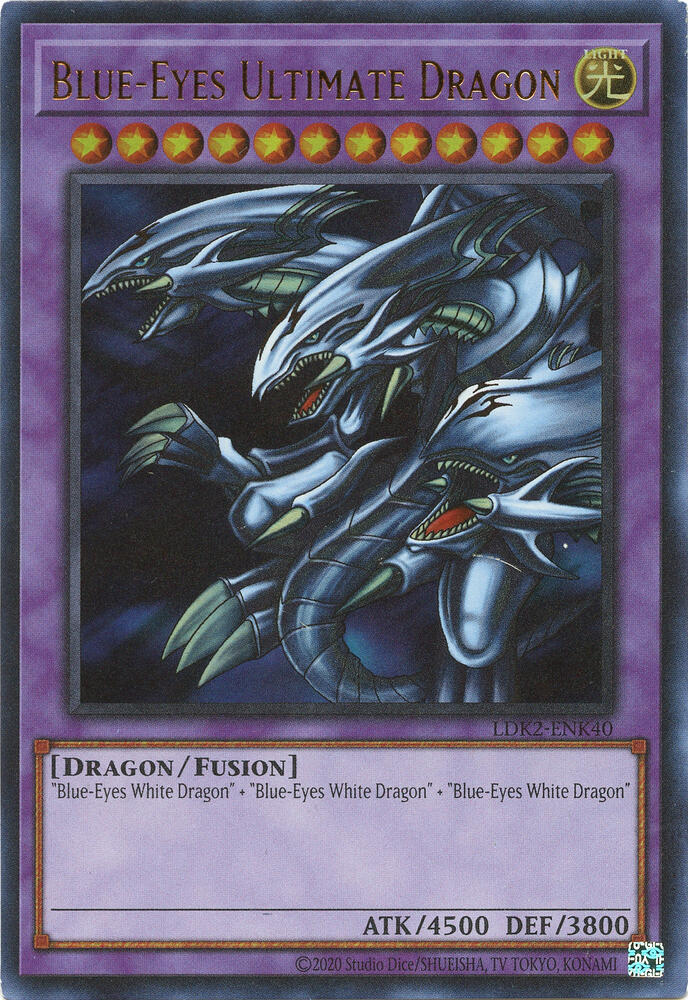 Blue-Eyes Ultimate Dragon LDK2-ENK40 card from Legendary Decks II (2020 Reprint)