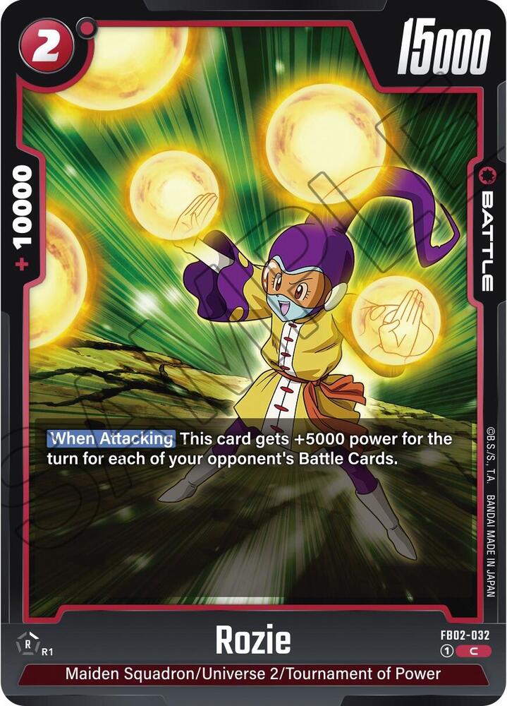 Rozie FB02-032 card from Blazing Aura
