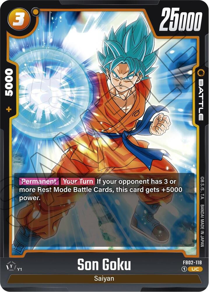 Son Goku FB02-118 card from Blazing Aura