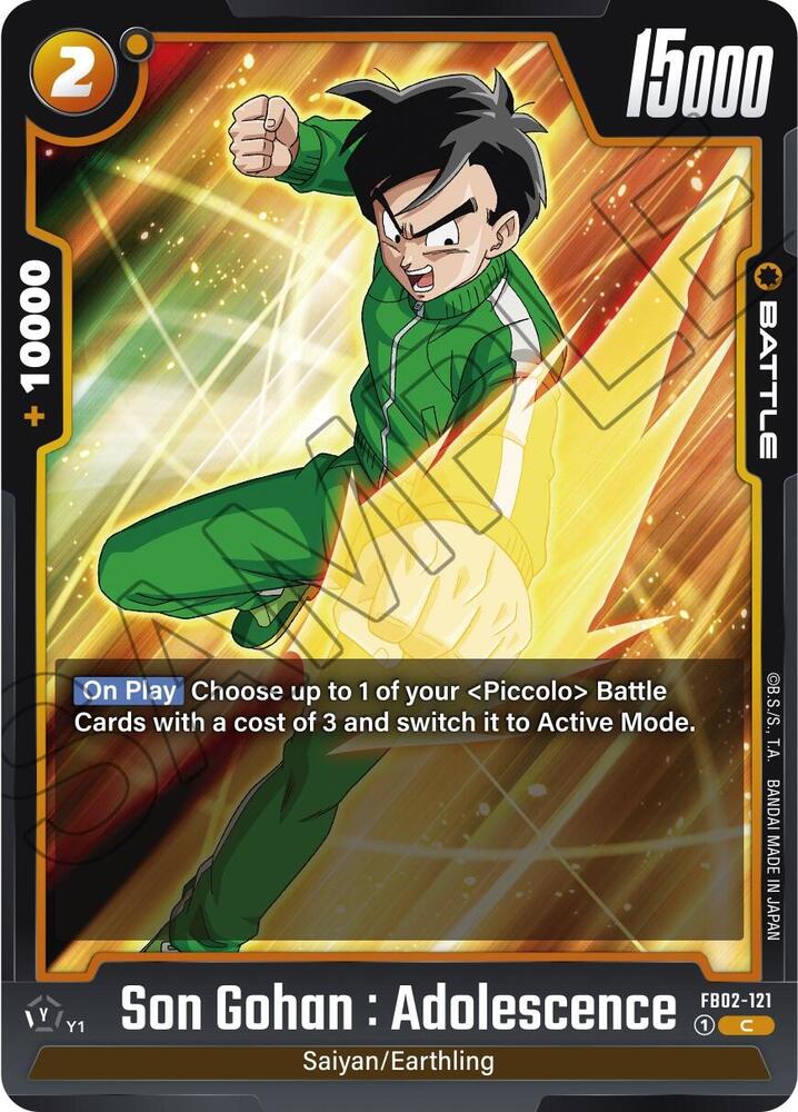 Son Gohan : Adolescence FB02-121 card from Blazing Aura