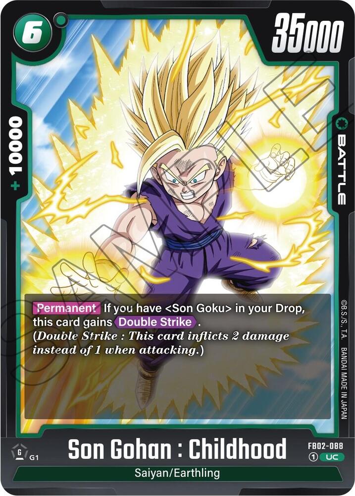 Son Gohan : Childhood FB02-088 card from Blazing Aura
