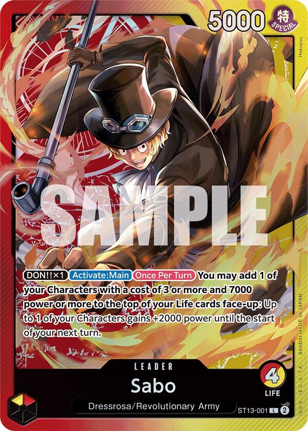 Sabo ST13-001 card from Ultra Deck: The Three Brothers