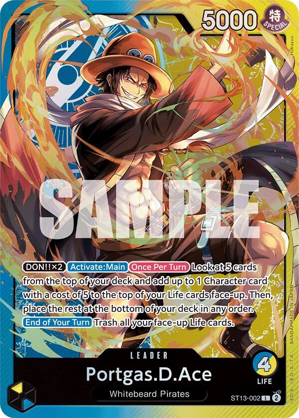 Portgas.D.Ace ST13-002 card from Ultra Deck: The Three Brothers