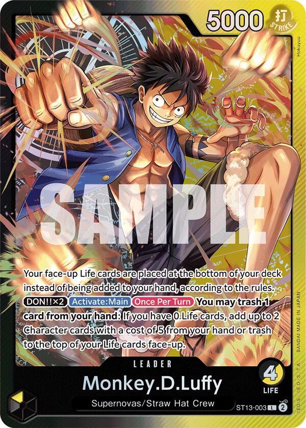 Monkey.D.Luffy ST13-003 card from Ultra Deck: The Three Brothers