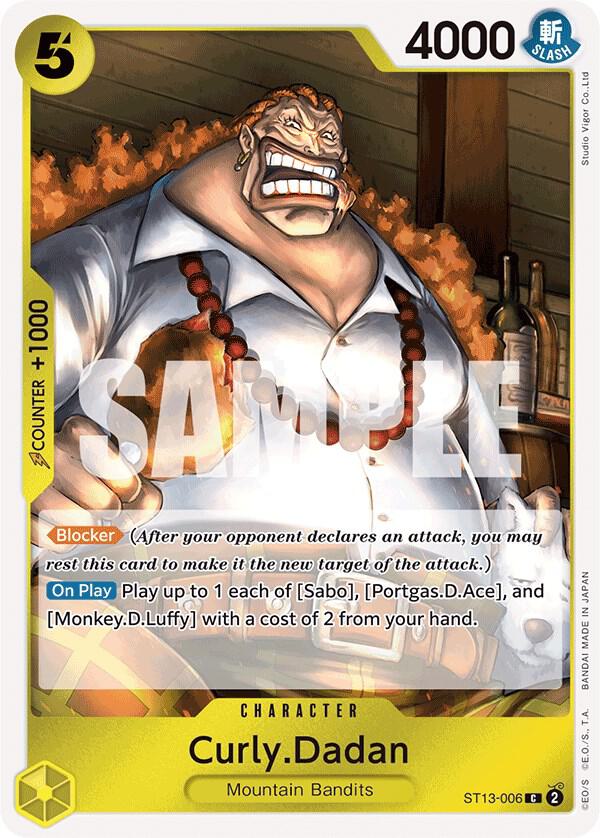Curly.Dadan ST13-006 card from Ultra Deck: The Three Brothers
