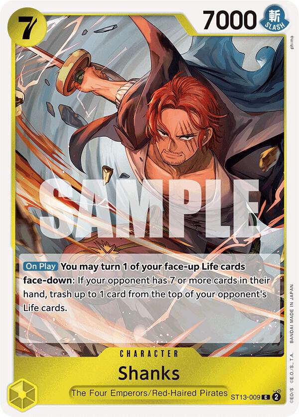 Shanks ST13-009 card from Ultra Deck: The Three Brothers
