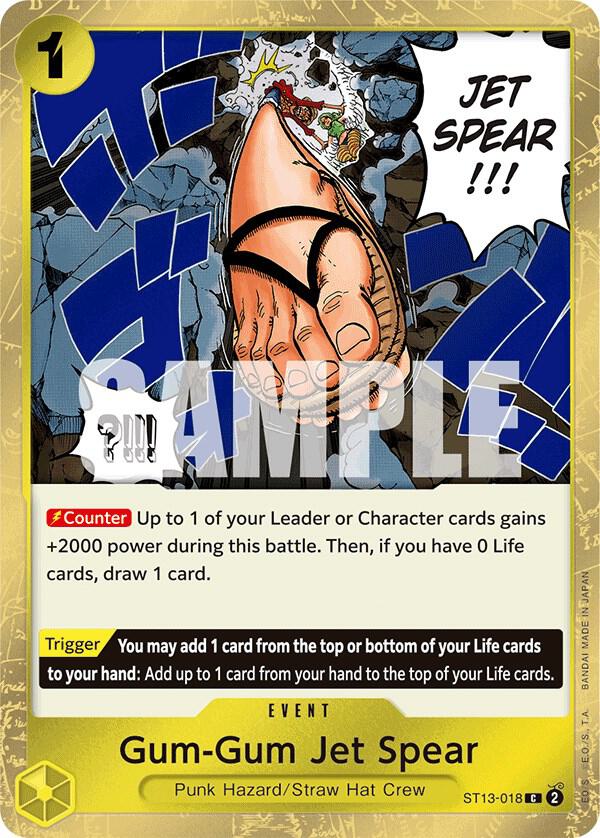 Gum-Gum Jet Spear ST13-018 card from Ultra Deck: The Three Brothers