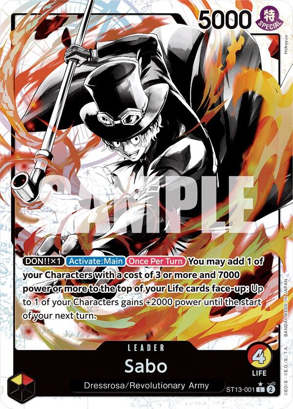 Sabo (Parallel) ST13-001 card from Ultra Deck: The Three Brothers