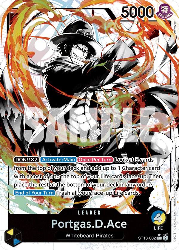 Portgas.D.Ace (Parallel) ST13-002 card from Ultra Deck: The Three Brothers