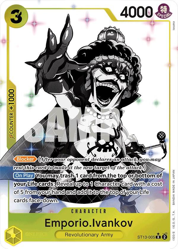 Emporio.Ivankov (Parallel) ST13-005 card from Ultra Deck: The Three Brothers