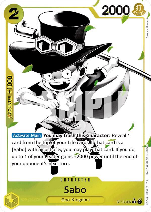 Sabo (Parallel) ST13-007 card from Ultra Deck: The Three Brothers