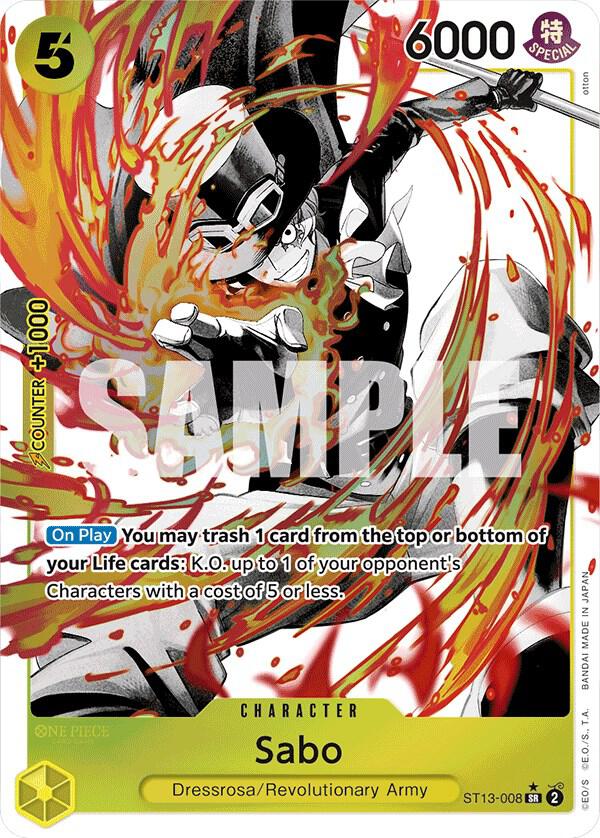 Sabo (Parallel) ST13-008 card from Ultra Deck: The Three Brothers