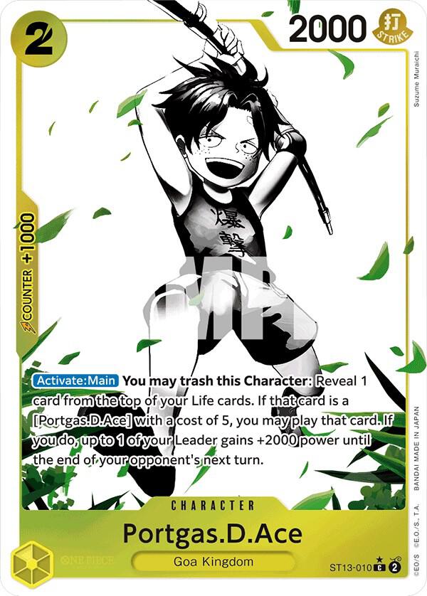 Portgas.D.Ace (Parallel) ST13-010 card from Ultra Deck: The Three Brothers
