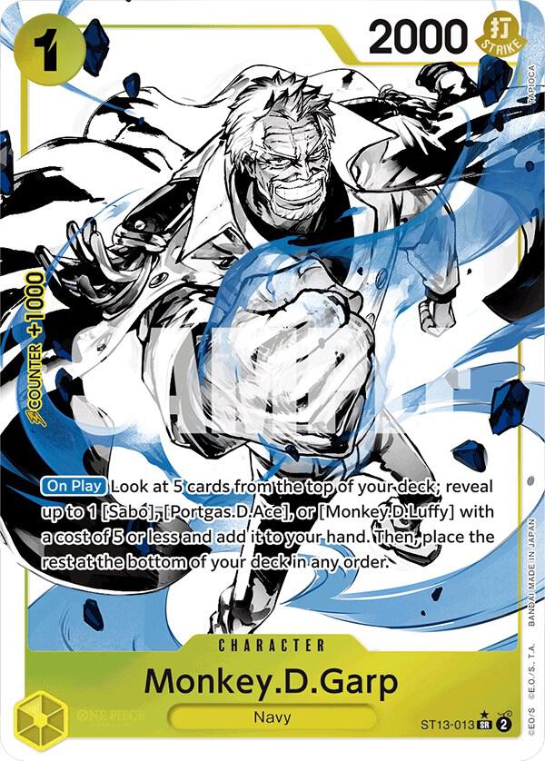 Monkey.D.Garp (Parallel) ST13-013 card from Ultra Deck: The Three Brothers