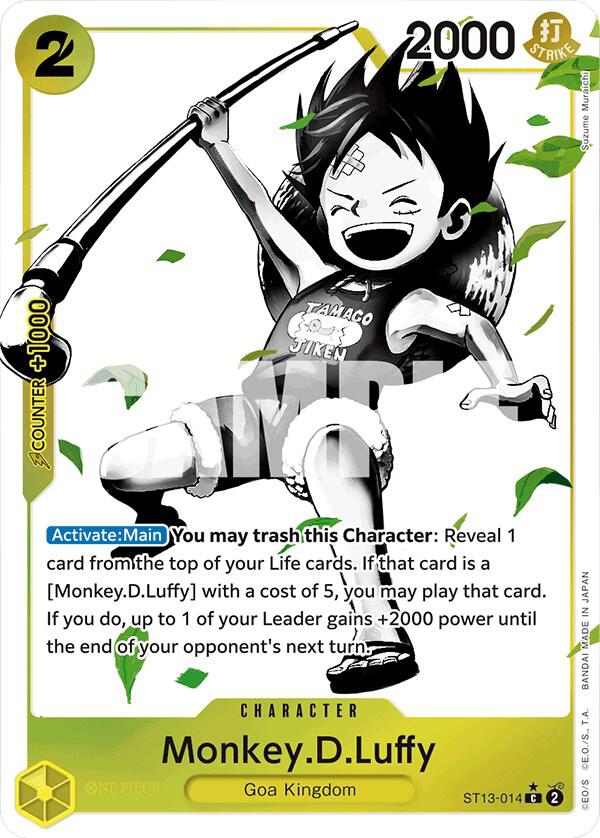 Monkey.D.Luffy (Parallel) ST13-014 card from Ultra Deck: The Three Brothers