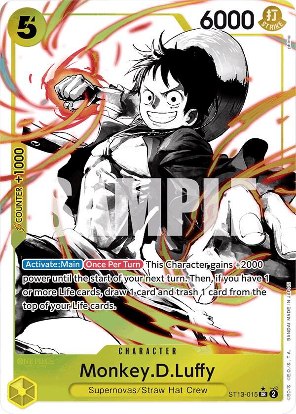 Monkey.D.Luffy (Parallel) ST13-015 card from Ultra Deck: The Three Brothers