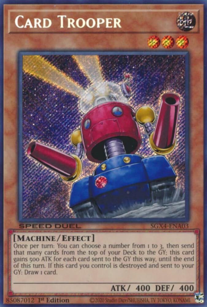 Card Trooper (Secret Rare) SGX4-ENA03 card from Speed Duel GX: Midterm Destruction