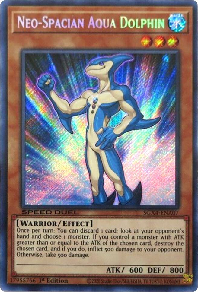 Neo-Spacian Aqua Dolphin (Secret Rare) SGX4-ENA07 card from Speed Duel GX: Midterm Destruction