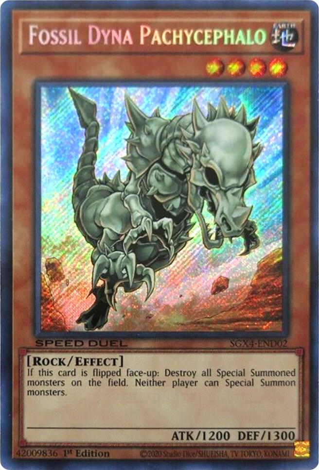 Fossil Dyna Pachycephalo (Secret Rare) SGX4-END02 card from Speed Duel GX: Midterm Destruction