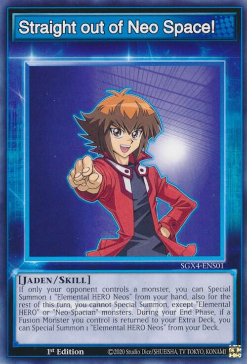 Straight out of Neo Space! SGX4-ENS01 card from Speed Duel GX: Midterm Destruction