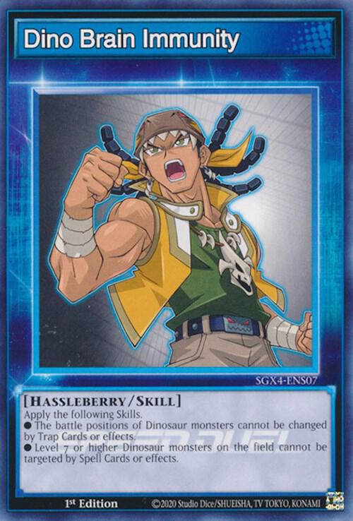 Dino Brain Immunity SGX4-ENS07 card from Speed Duel GX: Midterm Destruction