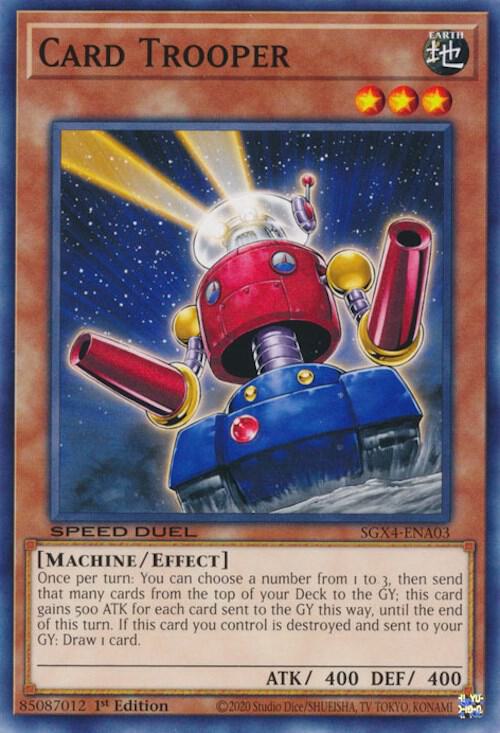 Card Trooper SGX4-ENA03 card from Speed Duel GX: Midterm Destruction