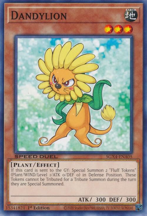 Dandylion SGX4-ENA05 card from Speed Duel GX: Midterm Destruction