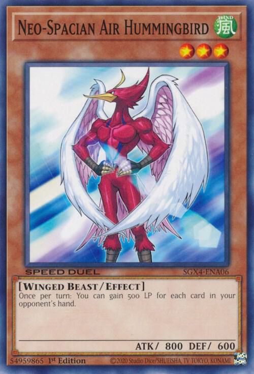 Neo-Spacian Air Hummingbird SGX4-ENA06 card from Speed Duel GX: Midterm Destruction