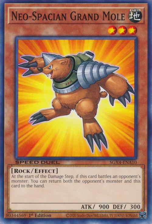 Neo-Spacian Grand Mole SGX4-ENA10 card from Speed Duel GX: Midterm Destruction