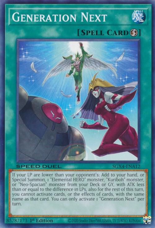 Generation Next SGX4-ENA12 card from Speed Duel GX: Midterm Destruction