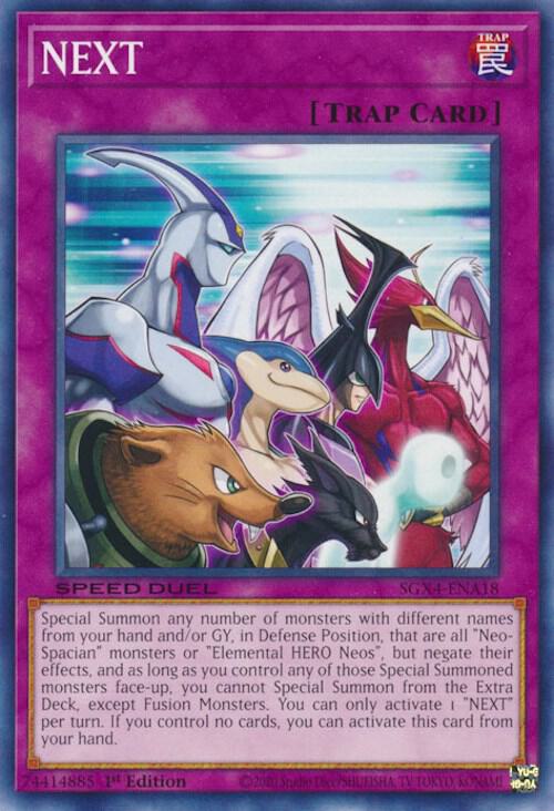 NEXT SGX4-ENA18 card from Speed Duel GX: Midterm Destruction