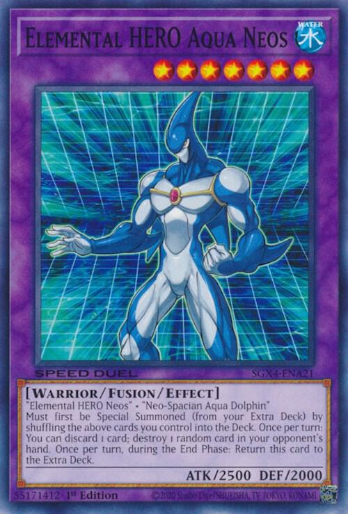 Elemental HERO Aqua Neos SGX4-ENA21 card from Speed Duel GX: Midterm Destruction