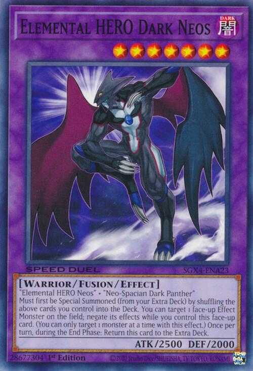 Elemental HERO Dark Neos SGX4-ENA23 card from Speed Duel GX: Midterm Destruction