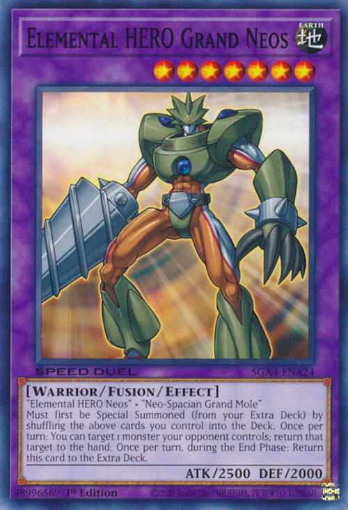 Elemental HERO Grand Neos SGX4-ENA24 card from Speed Duel GX: Midterm Destruction