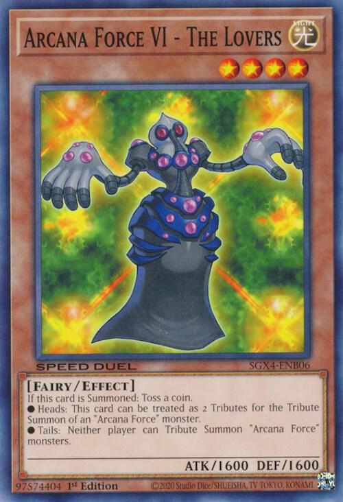 Arcana Force VI - The Lovers SGX4-ENB06 card from Speed Duel GX: Midterm Destruction