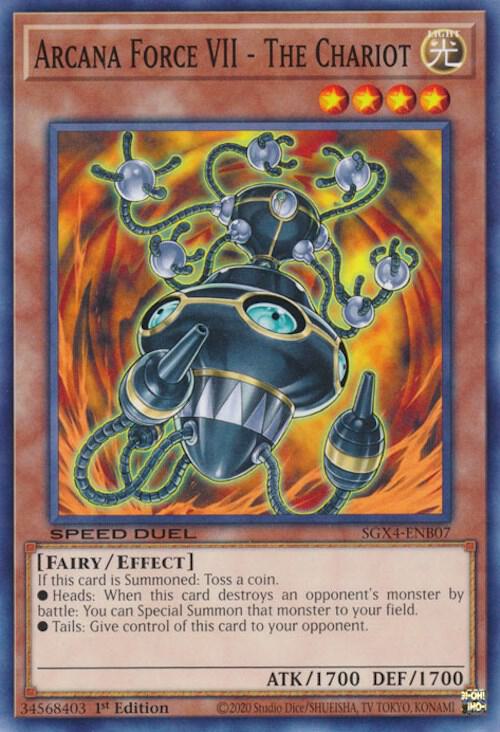 Arcana Force VII - The Chariot SGX4-ENB07 card from Speed Duel GX: Midterm Destruction