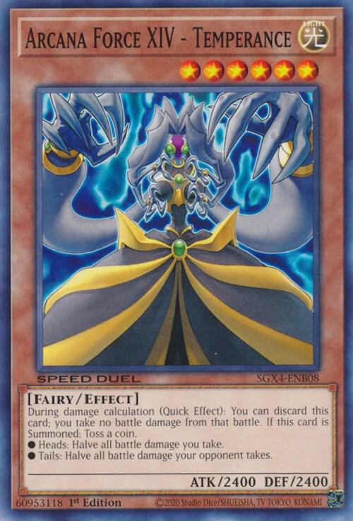 Arcana Force XIV - Temperance SGX4-ENB08 card from Speed Duel GX: Midterm Destruction