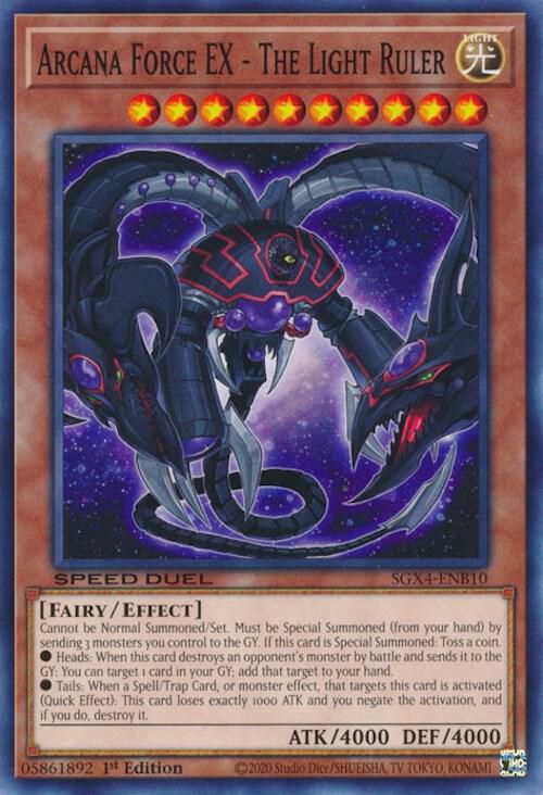 Arcana Force EX - The Light Ruler SGX4-ENB10 card from Speed Duel GX: Midterm Destruction