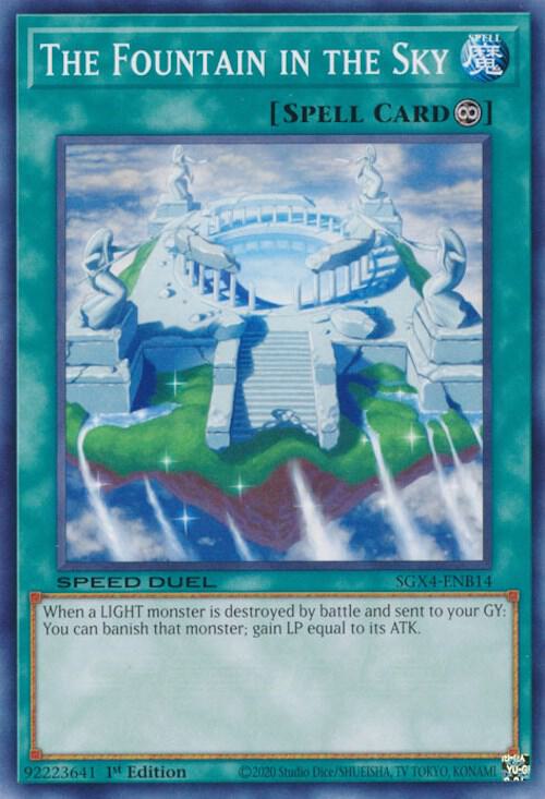 The Fountain in the Sky SGX4-ENB14 card from Speed Duel GX: Midterm Destruction