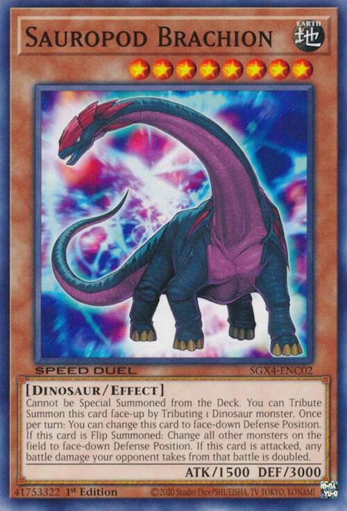 Sauropod Brachion SGX4-ENC02 card from Speed Duel GX: Midterm Destruction