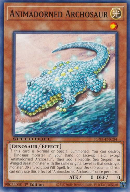 Animadorned Archosaur SGX4-ENC04 card from Speed Duel GX: Midterm Destruction