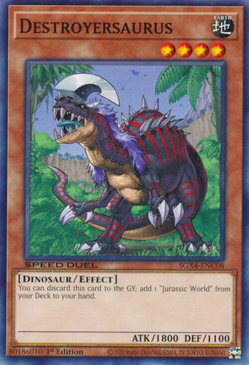 Destroyersaurus SGX4-ENC08 card from Speed Duel GX: Midterm Destruction