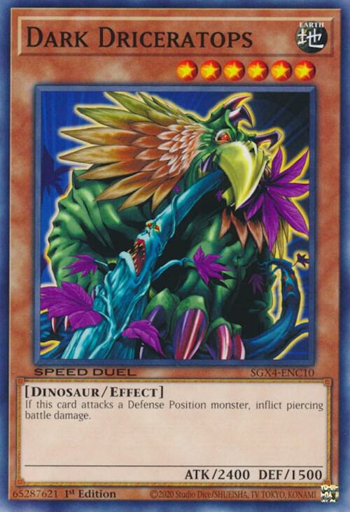 Dark Driceratops SGX4-ENC10 card from Speed Duel GX: Midterm Destruction