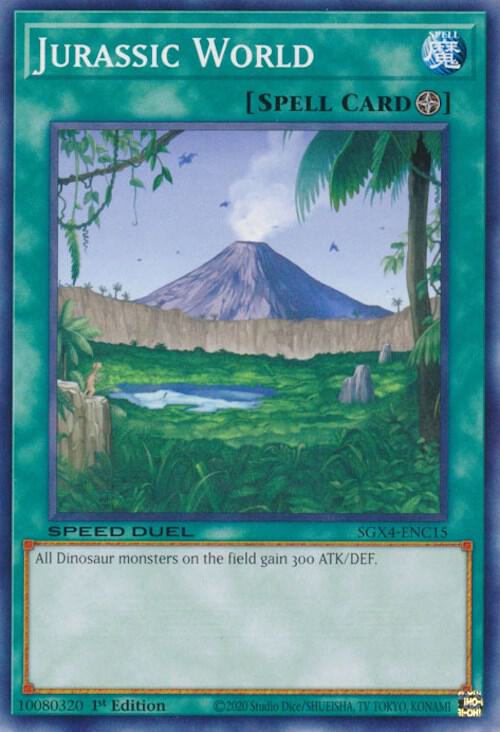 Jurassic World SGX4-ENC15 card from Speed Duel GX: Midterm Destruction